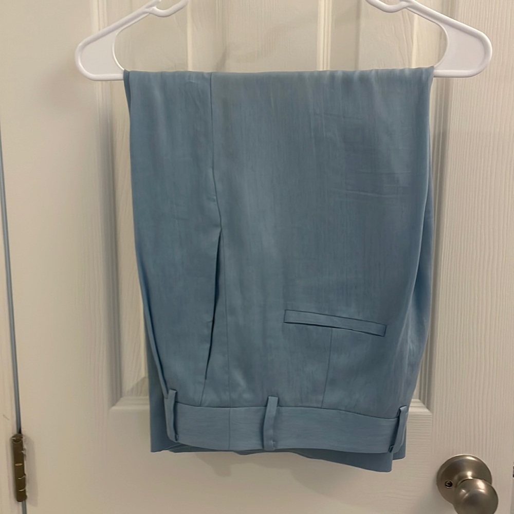 Tibi wide-legged, crop blue pants - sz 0